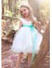 Sweetheart Neck Satin Tulle Elastic Back Adorable Flower Girl Dress